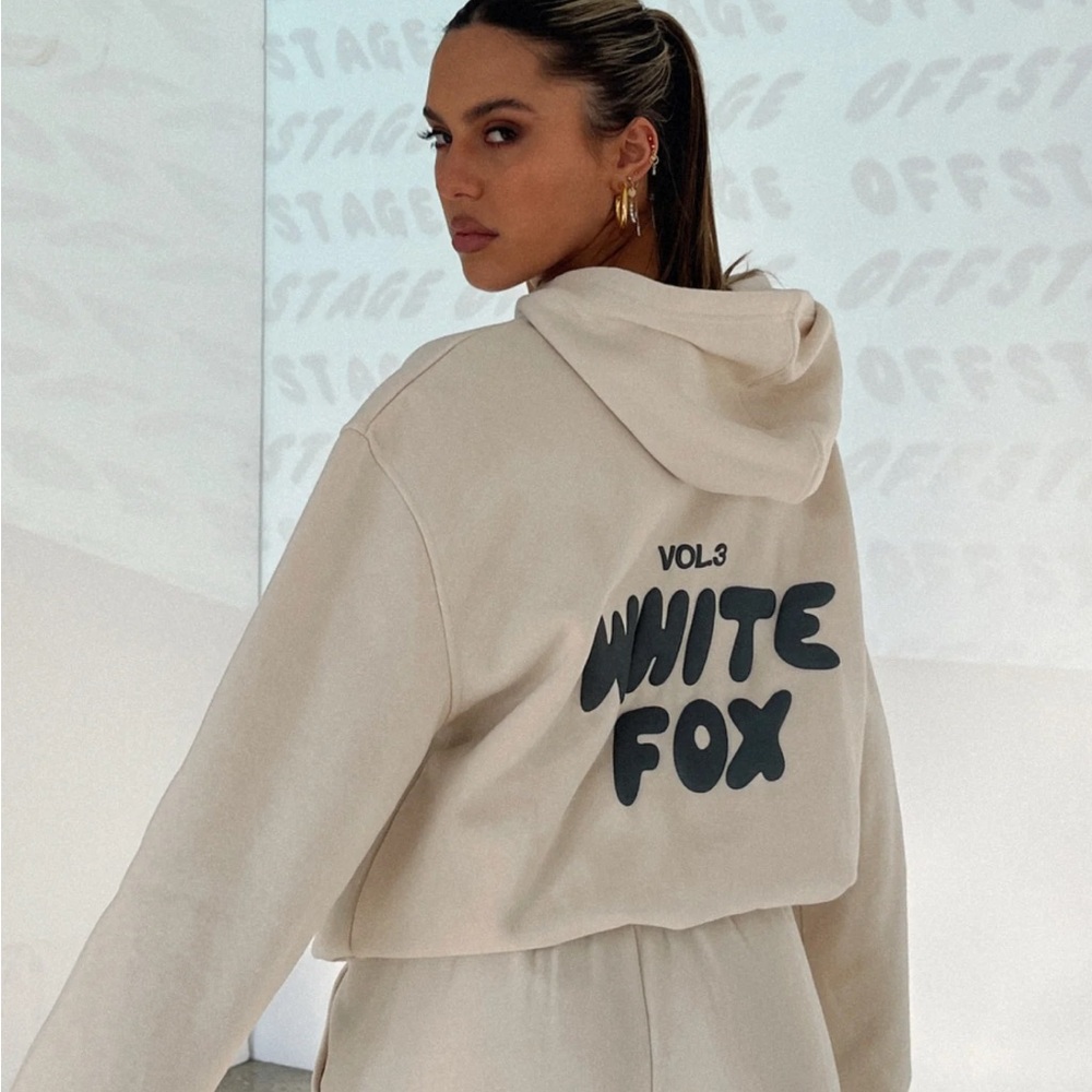 White fox hoodie